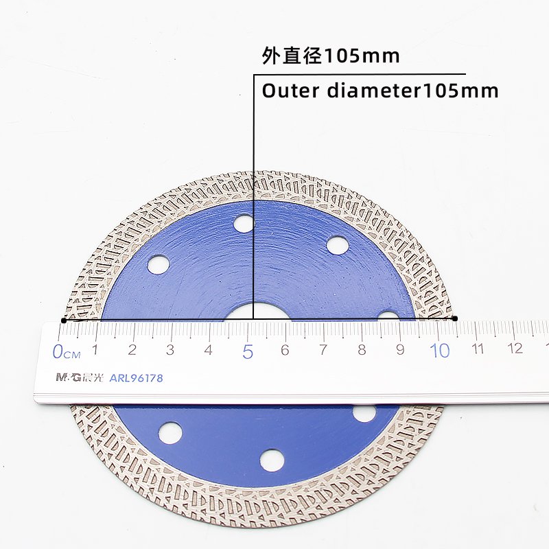 105mm蓝色K波纹陶瓷锯片，可定制颜色