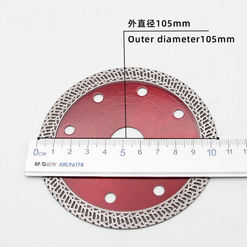 105mm透明红色K波纹陶瓷锯片