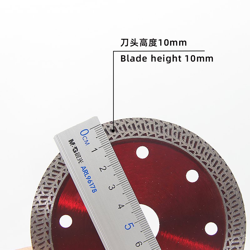 105mm透明红色K波纹陶瓷锯片