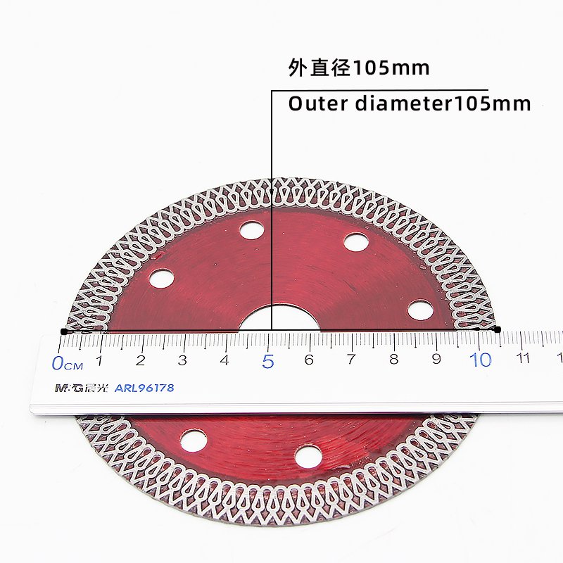 105mm透明红色网纹陶瓷锯片