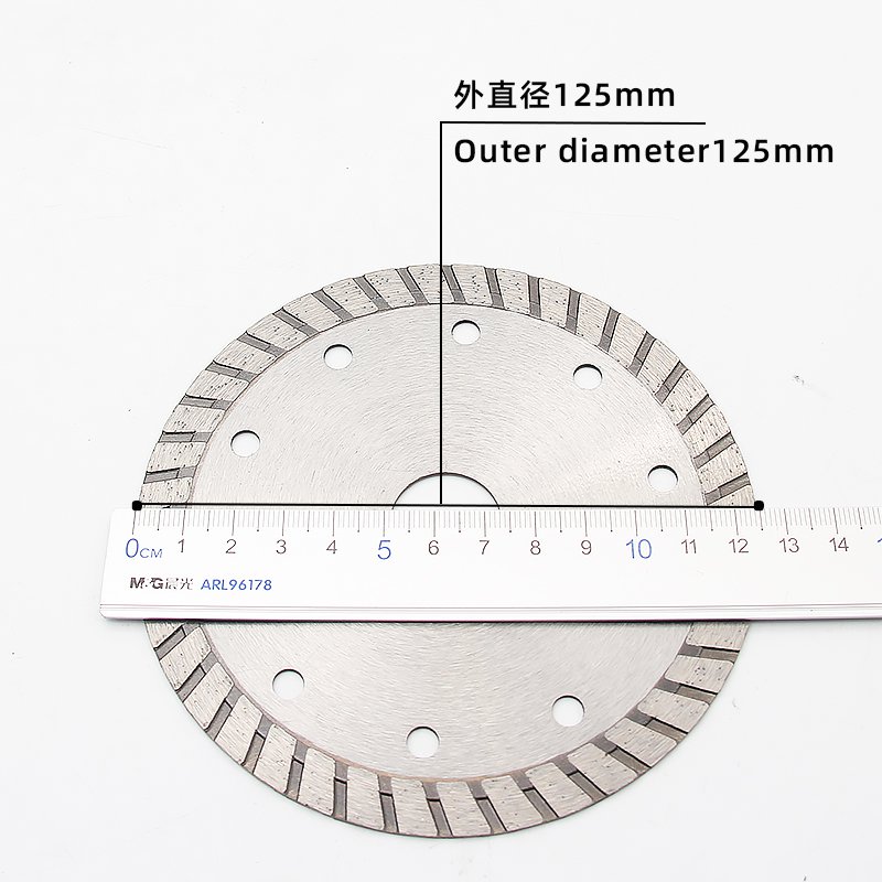125mm波纹石材锯片，1.5mm厚