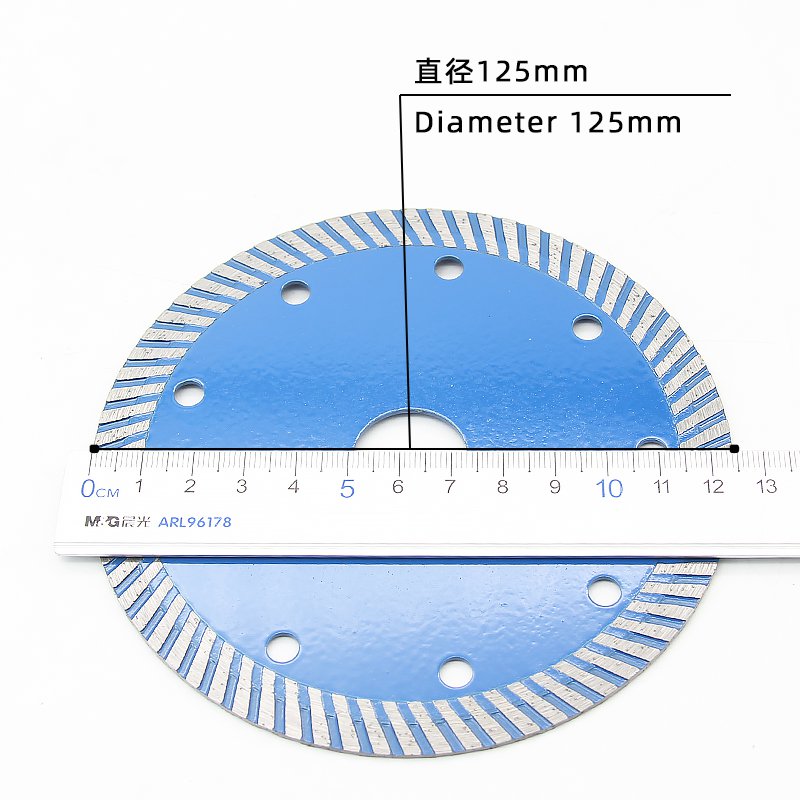 125mm波纹石材瓷砖锯片，7mm刀头