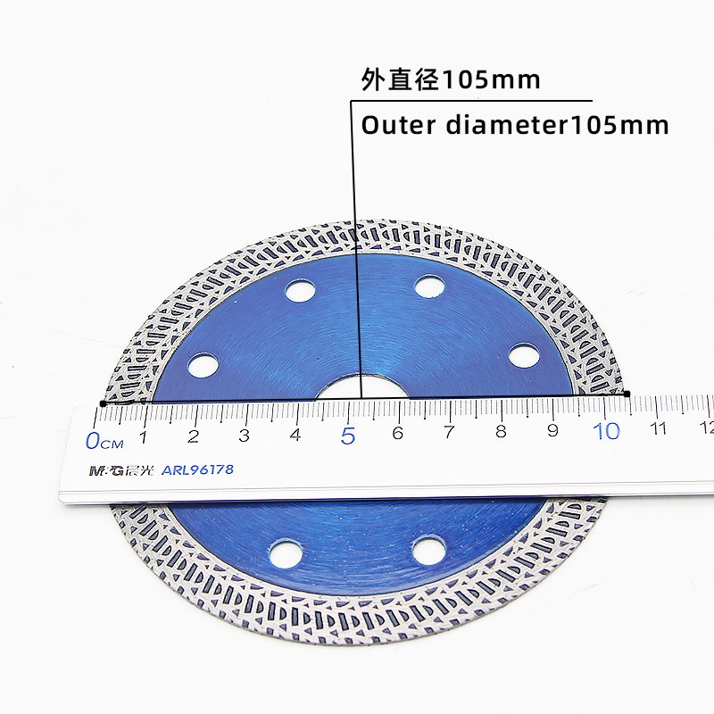 105mm透明蓝色K波纹陶瓷锯片