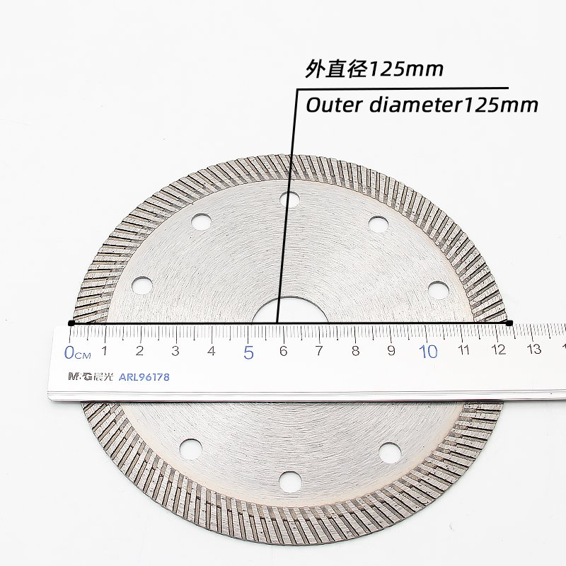 125mm波纹陶瓷瓷砖锯片，1.4mm厚